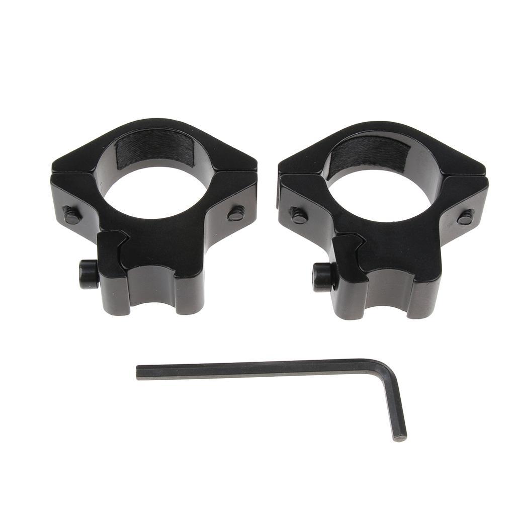 25.4mm 1'' Scope Mount Rings Fits for 11mm Dovetail Rail Low Profile W-DZ02