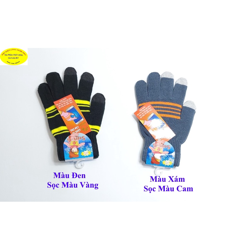 Găng tay len Bao tay len Cảm ứng Nhãn Sun-G Len Acrylic Sử dụng được điện thoại Chống nắng Giữ ấm Bảo vệ da tay SXtại VN
