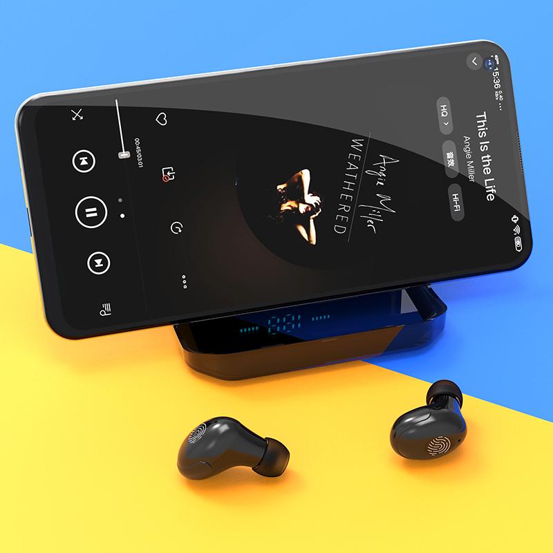Tai Nghe Không Dây Bluetooth V5.0 TWS Tai Nghe Không Dây Bluetooth Màn Hình Hiển Thị LED Với 4200 MAh Power Bank Tai Nghe Có Micro