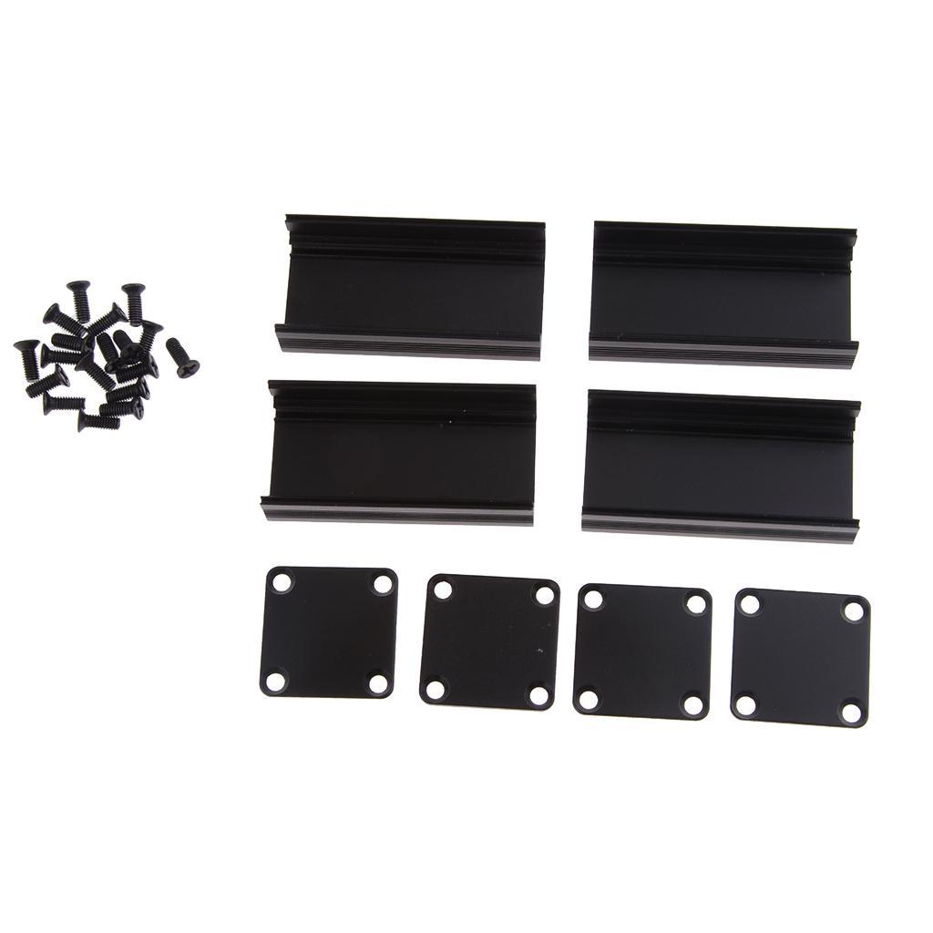 Prettyia 2pc Aluminum Enclosure Project Electronic Instrument Box 50x25x25mm