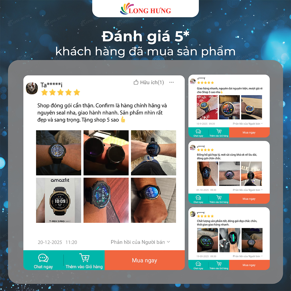 Đồng hồ thông minh Amazfit T-Rex 3 Pro 48mm A2444 - Hàng chính hãng