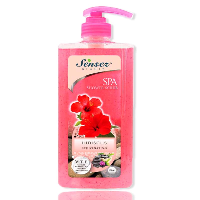 Sữa tắm Sensez Beauty Dưỡng ẩm Hương  Hibiscus có hạt massage, 680ml (giao loại ngẫu nhiên)