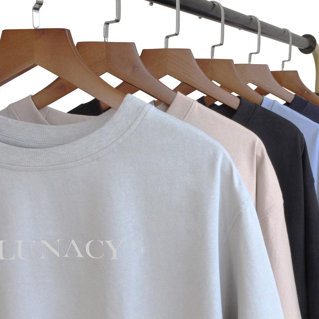 Áo thun tay lỡ LUNACY in phản quang phông Unisex nam nữ Cotton oversize form rộng LUNACY