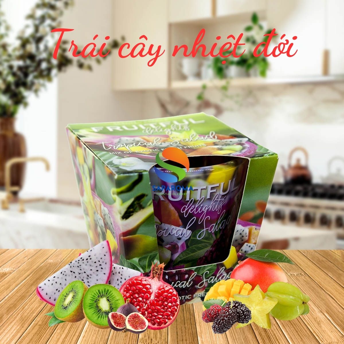 Ly nến thơm tinh dầu Bartek Fruitful 115g QT04963 - hương trái cây, nến trang trí, thơm phòng, thư giãn, hỗ trợ khử mùi (giao mẫu ngẫu nhiên)
