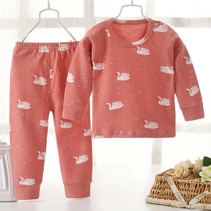 Bộ dài tay cotton cho bé trai/ bé gái hàng Quảng Châu loại 1
