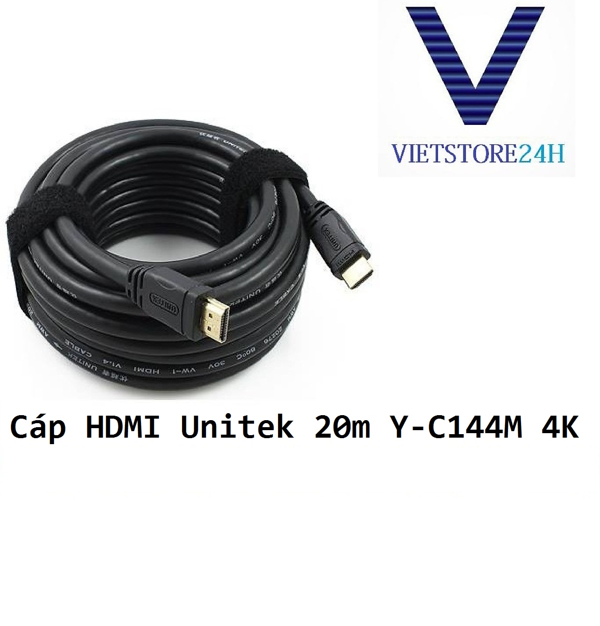 Hình ảnh Cáp HDMI Unitek 20m Y-C144M 4K - Hàng Chính Hãng