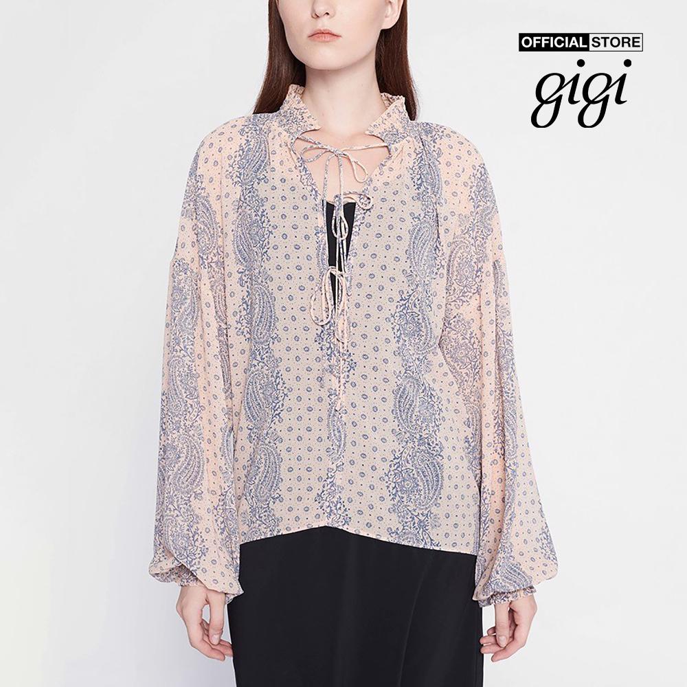 GIGI - Áo kiểu nữ phom suông tay dài Boho G11102022330