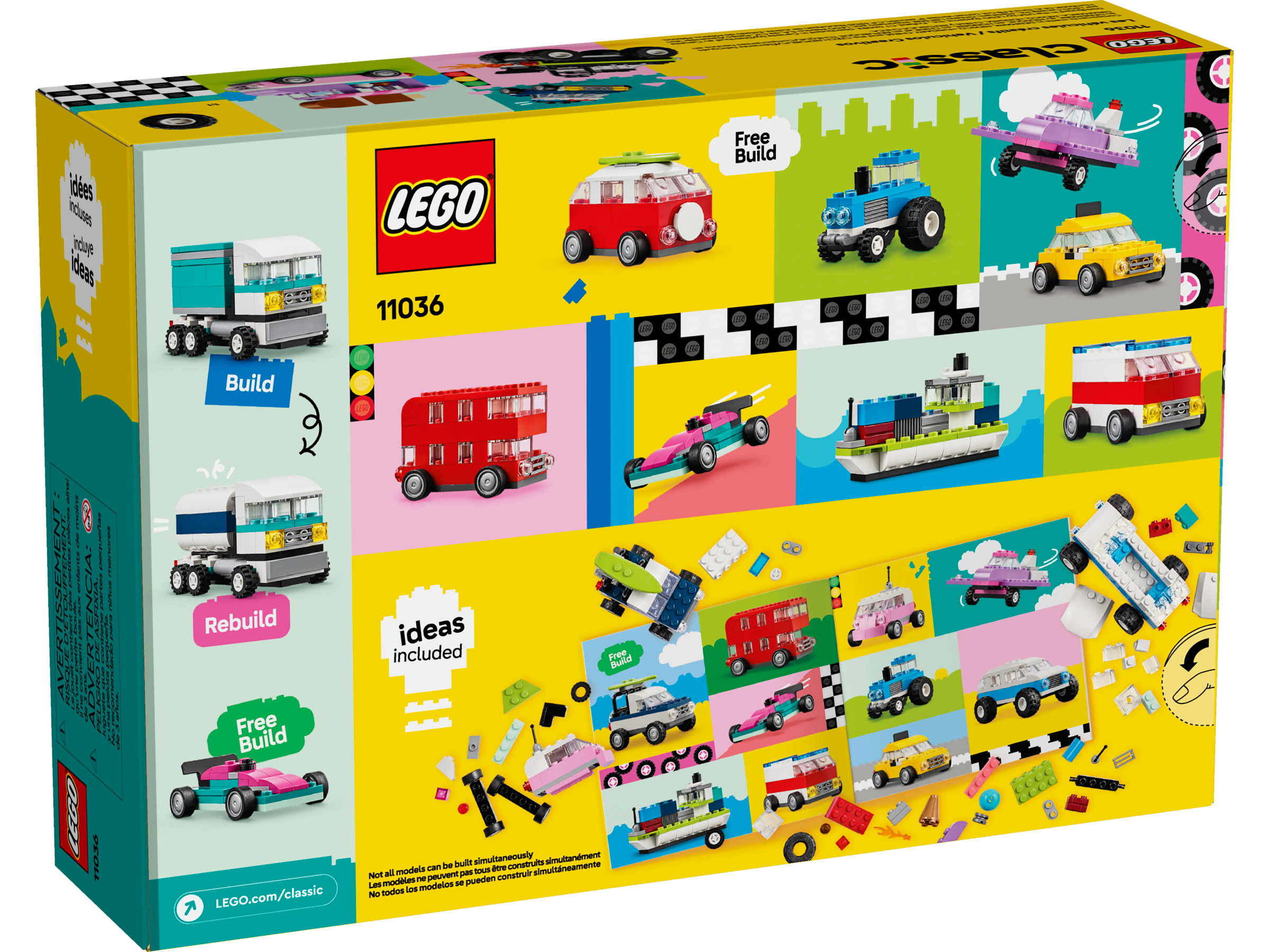 Đồ Chơi Lắp Ráp Bộ Gạch Chi Tiết Chủ Đề Phương Tiện Xe - Creative Vehicles - Lego Classic 11036 (900 Mảnh Ghép)