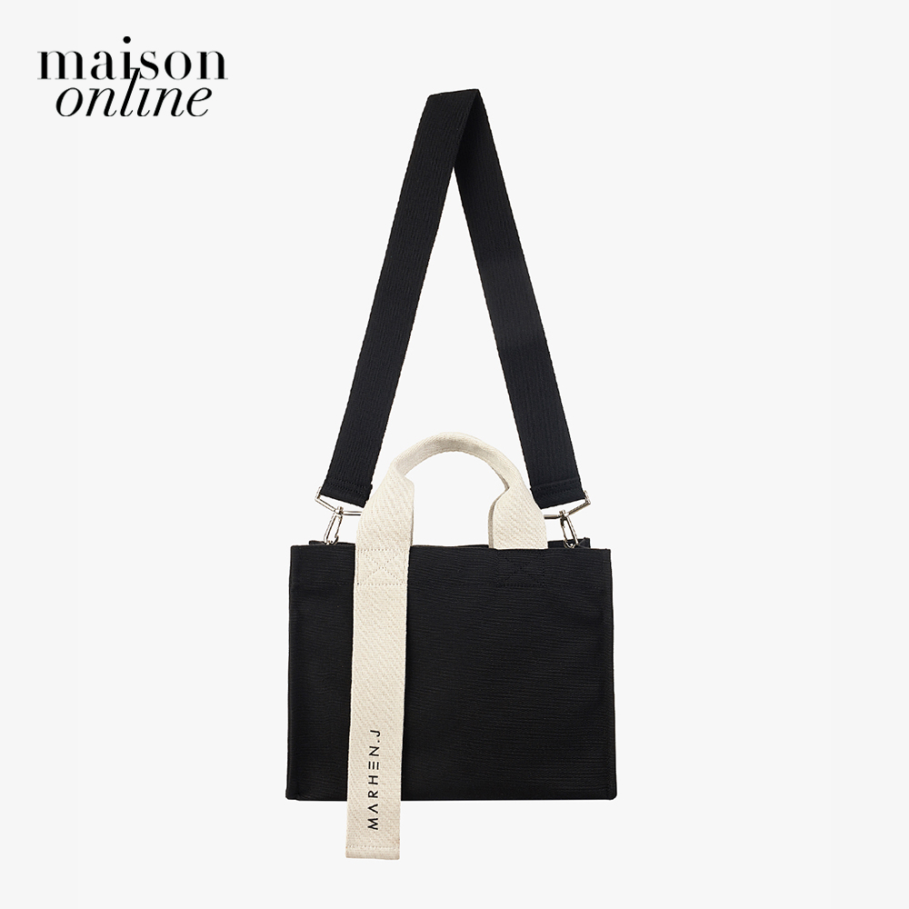 Marhen.J - Túi đeo vai chữ nhật vải bố Rico MJ18BRCO25-BK