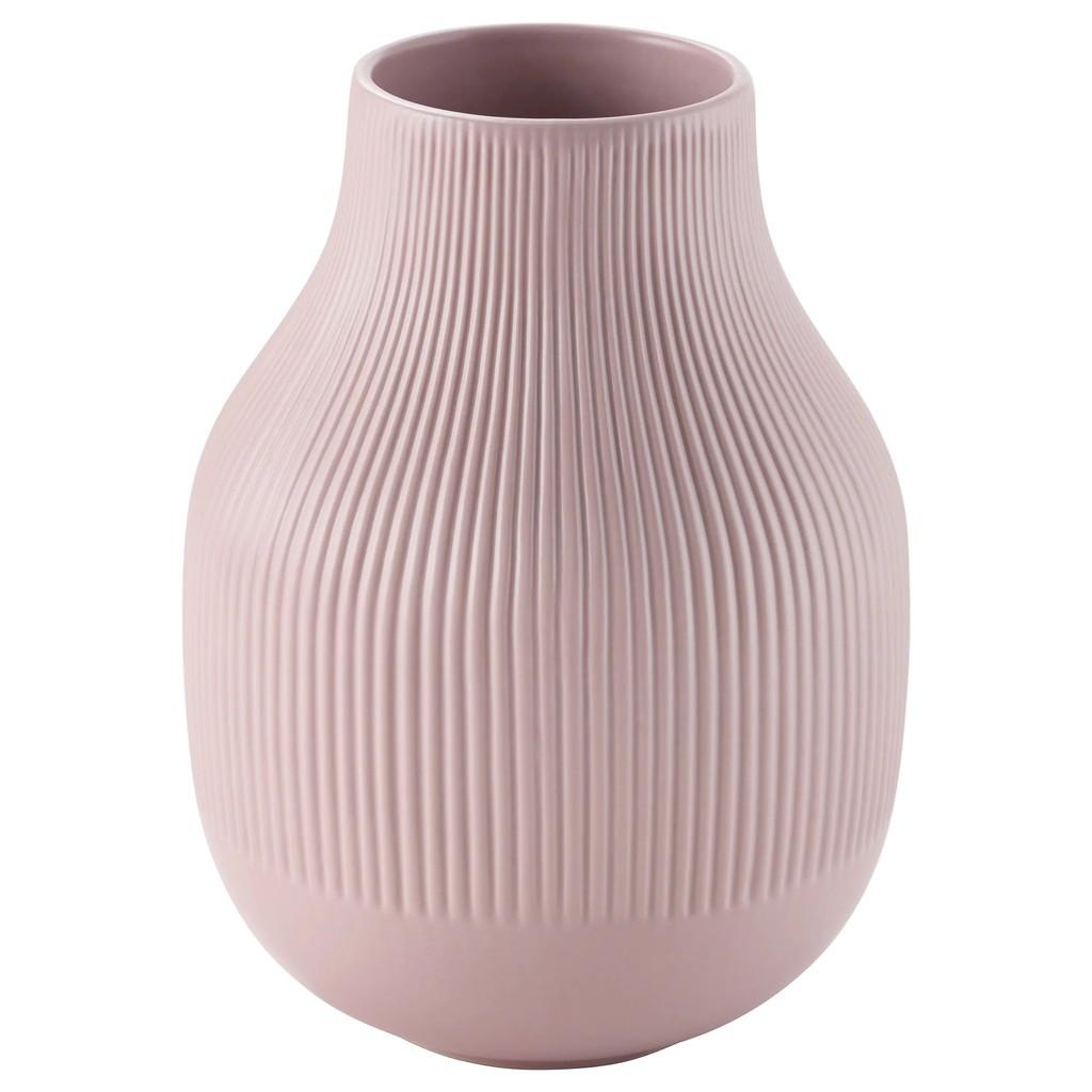 Bình hoa gốm hồng phong cách Bắc Âu hiện đại | Lọ hoa gốm trang trí - IKEA GRADVIS pink vase