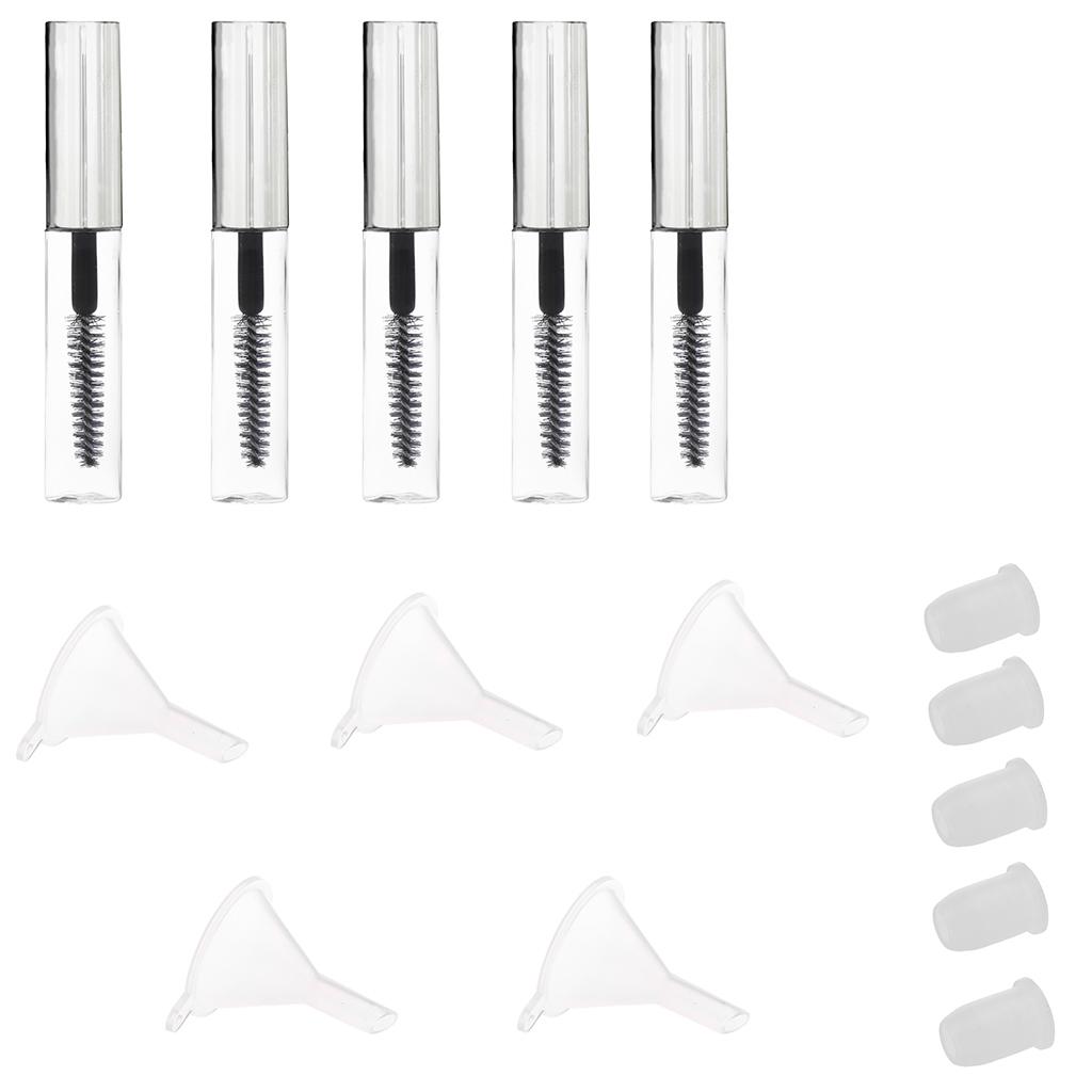 5 Chai Mascara Hộp Đựng Ống Lọ Với Lông Mi Cây Đũa Phép Cơm Nguội Lọ Với Phễu Di Động Thời Trang Kolarmy Comest