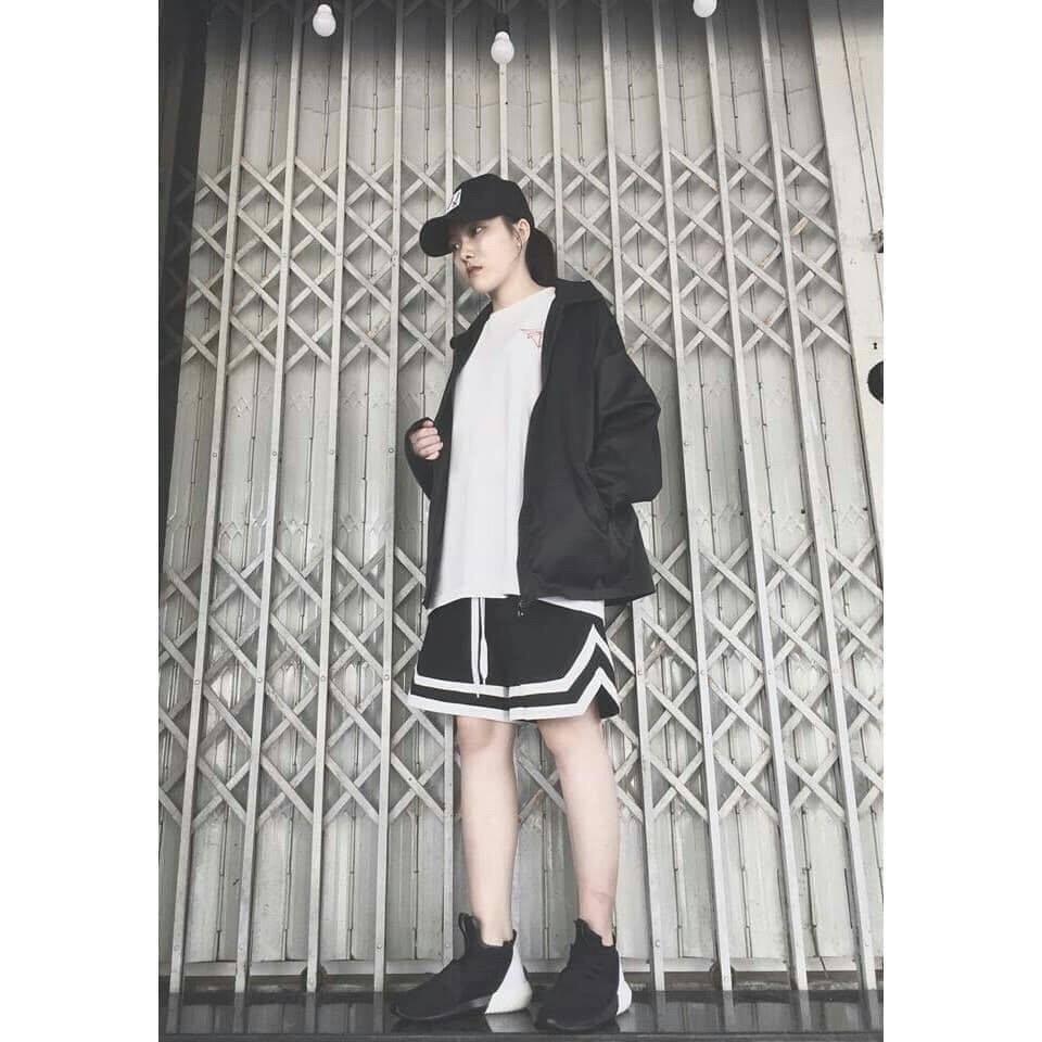 Quần short unisex bóng chày Chữ V nam nữ ulzzang KUN