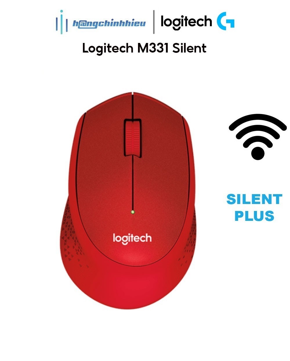 Chuột Wireless Logitech M331 Silent - Màu đỏ Hàng chính hãng