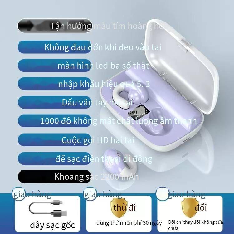 Tai nghe bluetooth không dây S19 mới được ưa chuộng nhất khái niệm dẫn truyền xương bán trong tai hai tai cảm ứng màn hình kỹ thuật số mẫu riêng phổ quát