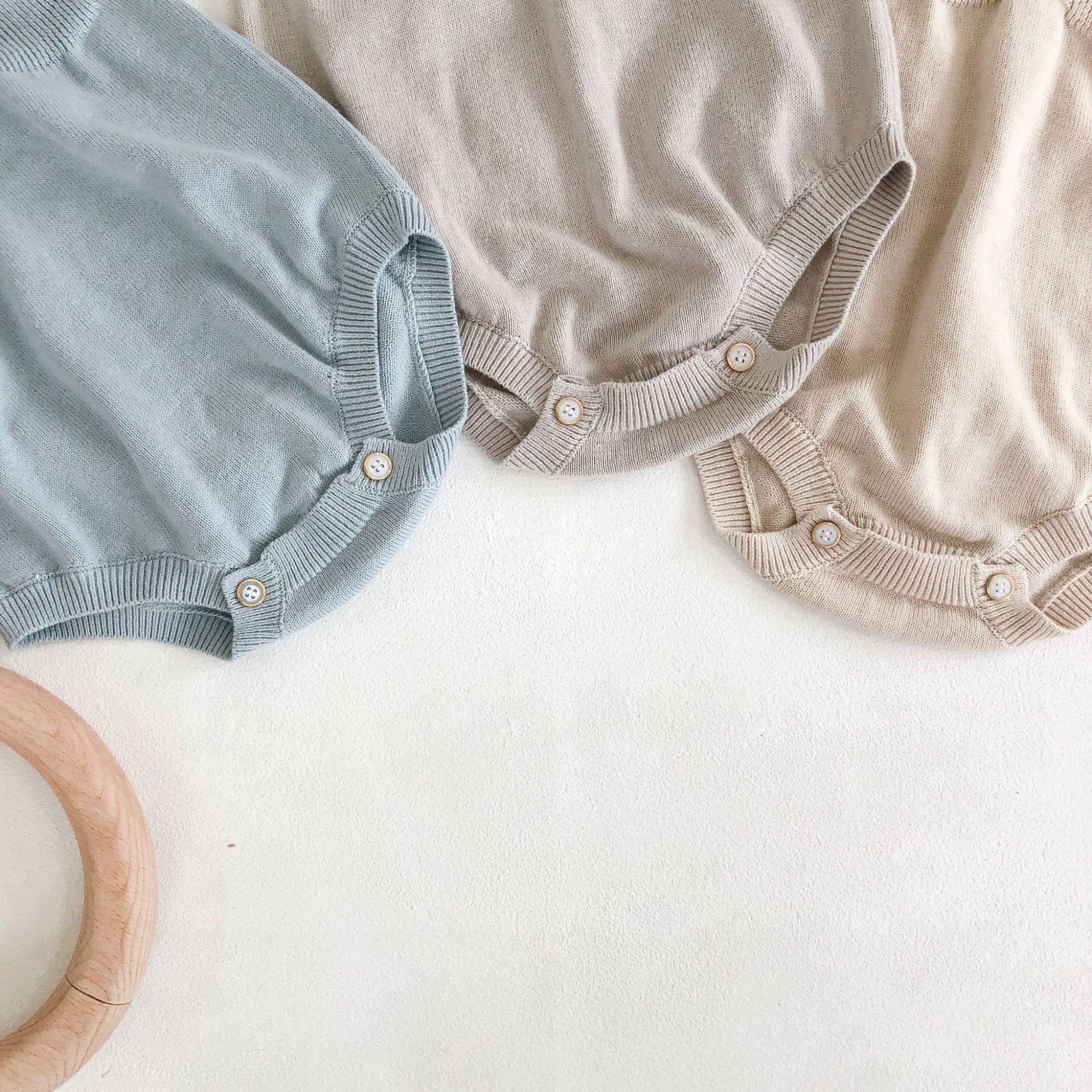 Bé Romper Áo Liền Quần Có Mũ Thủy Thủ Mùa Hè Quần Áo Bé Sơ Sinh Áo Dệt Kim Bé Trai Jumpsuit Sơ Sinh Cho Bé Gái Áo Chống Nắng Áo Liền Quần
