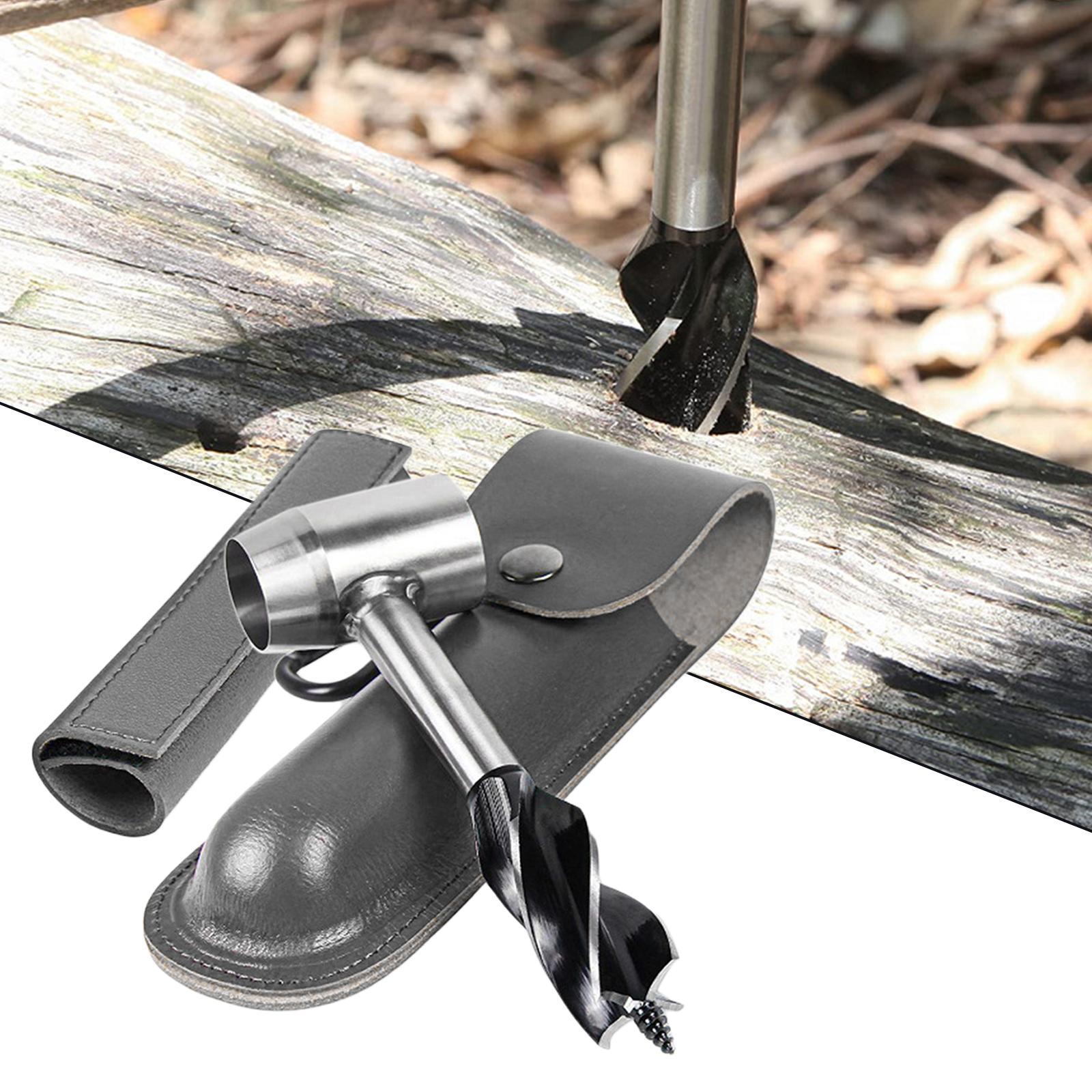 3Pcs Hand Auger Drill Bit Bushcraft Puncher Hand Screw Drill Camping