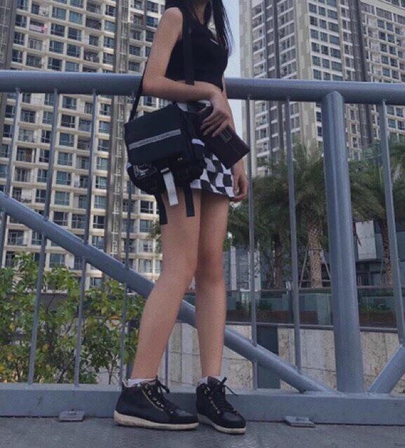 Túi đeo chéo mini bag phản quang thời trang kiểu mới chữ coldkids club cho nam và nữ style kitishop
