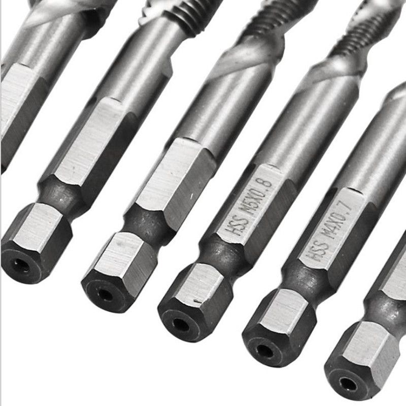 Bộ 6 Mũi Khoan Taro HSS 4341 Tạo Ren Cao Cấp, giúp tiết kiệm thời gian thi công, tiết kiệm chi phí siêu tiện lợi. M3, M4, M5, M6, M8, M10