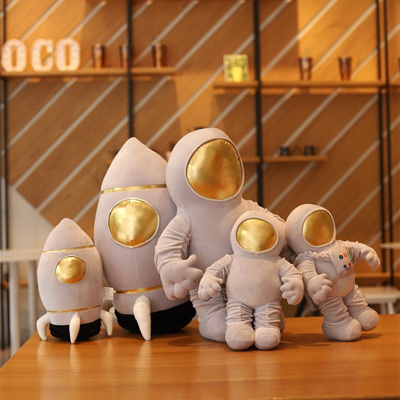 Mô Phỏng Không Gian Loạt Sang Trọng Đồ Chơi Phi Hành Gia Spaceman Tên Lửa Tàu Vũ Trụ Nhồi Bông Sang Trọng Búp Bê Gối Sofa Bé Trai Trẻ Em Quà Tặng Sinh Nhật