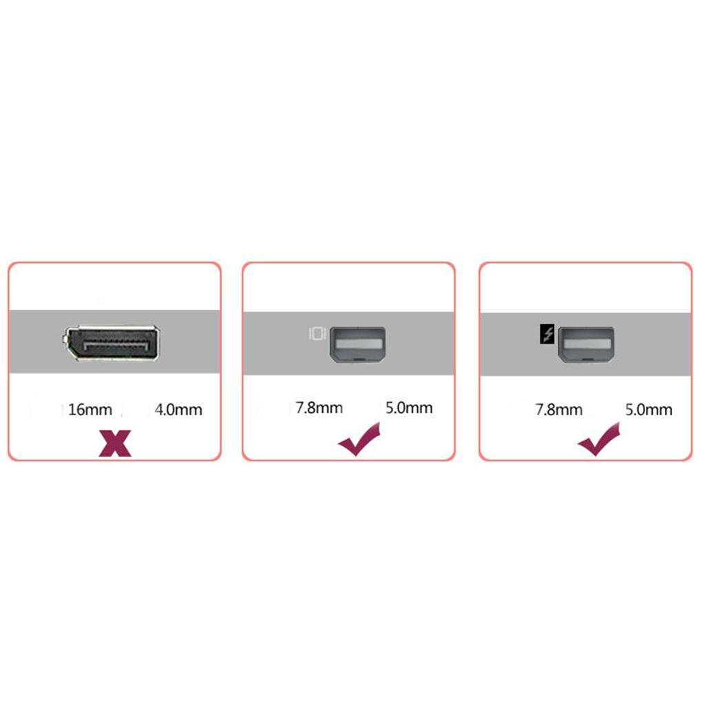 3 in 1 Mini DP to HDMI DVI VGA Adapter Converter Cable for MacBook