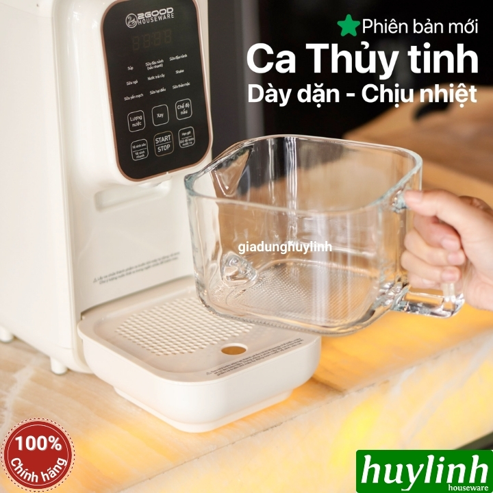 [Ca Thuỷ Tinh] Máy làm sữa hạt tự động 2Good Sona i8 - Version 2024 - 1.2 lít - 9 chức năng - Kèm sách công thức - Hàng chính hãng