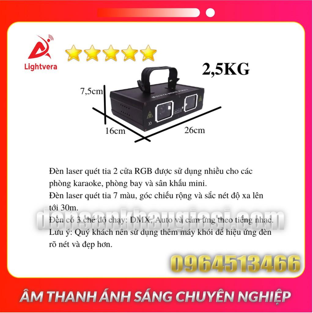 Đèn Laser Quét Tia Đèn Laser 2 Cửa 7 Màu Dành Cho Phòng Bay Phòng Karaoke Đèn Sân Khấu Lightvera