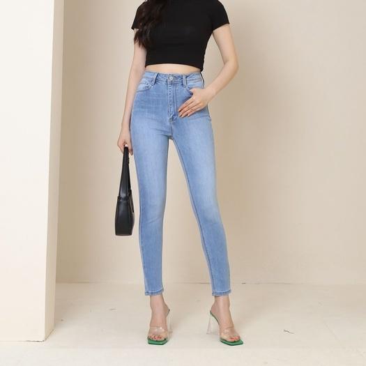 Quần Jean Nữ Skinny Cạp Cao Basic CT Jeans Vải Co Dãn 4 Chiều Cao Cấp