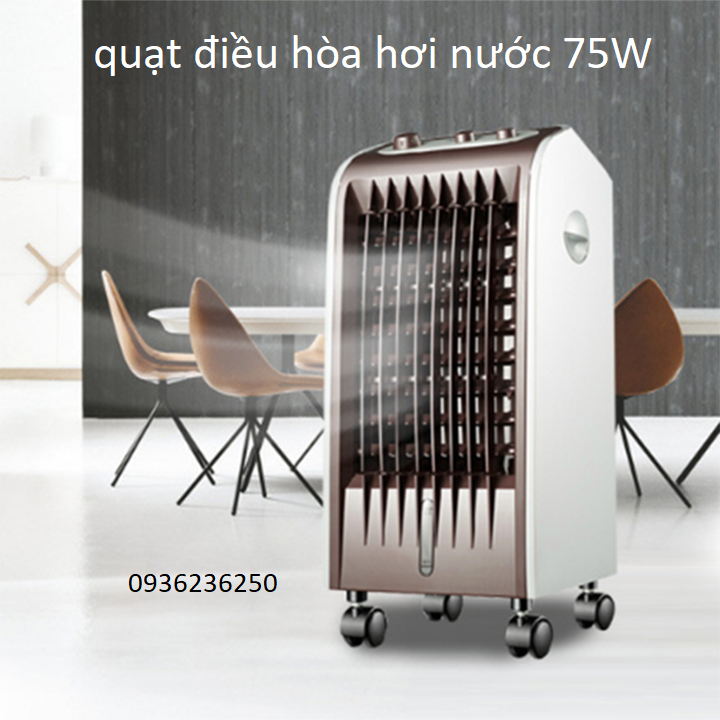 QUẠT ĐÁ HƠI NƯỚC 75W CÓ BÁNH XE DI CHUYỂN DỄ DÀNG TẶNG KÈM BÌNH ĐÁ KHÔ - QUẠT ĐIỀU HÒA HƠI NƯỚC DI ĐỘNG MÁT LẠNH NGÀY HÈ