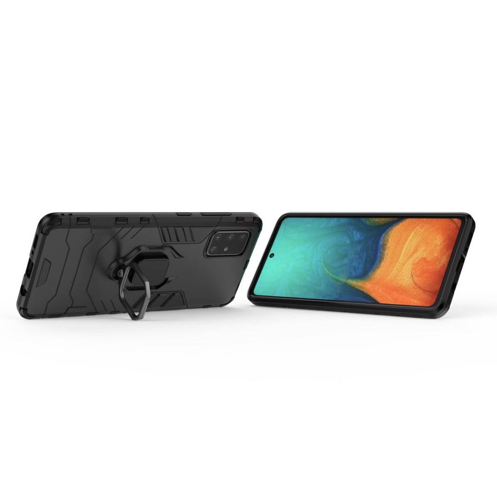 Ốp lưng Samsung Galaxy A71 chống sốc Iron Man gắn giá đỡ iring hỗ trợ xem video, chống va đập mạnh