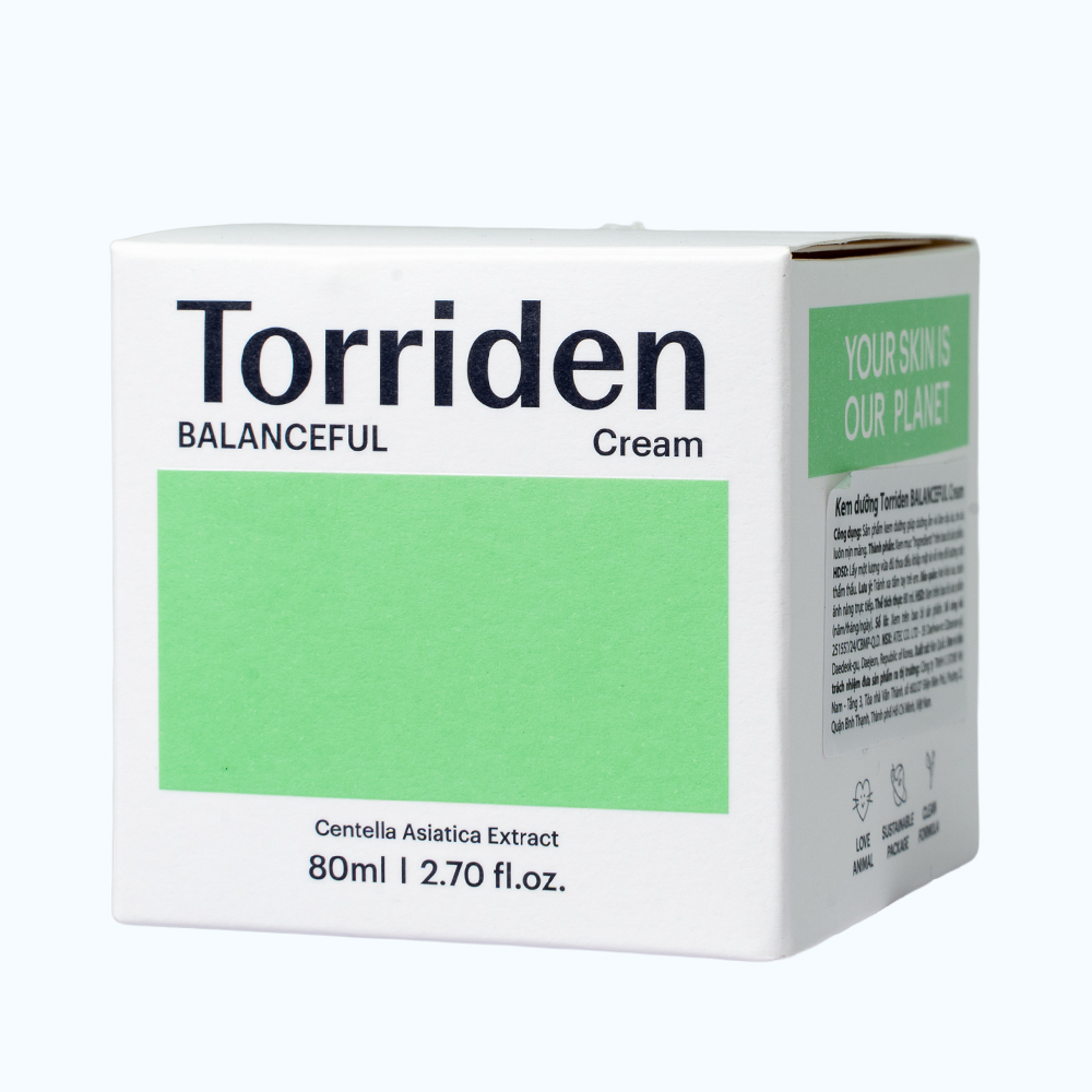 Torriden BALANCEFUL Kem dưỡng da giúp dưỡng ẩm và làm dịu da 80ml/Hộp