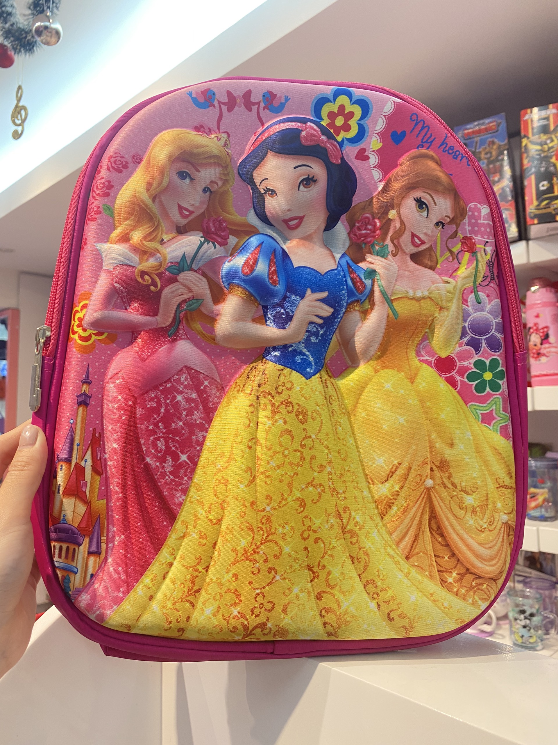 Balo 12'' 2 ngăn hình chuột Mickey - công chúa Princess nổi 3D siêu xinh cho các bé học sinh - TP1816512