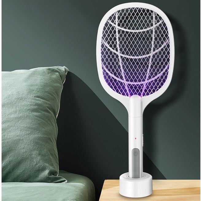 Vợt muỗi tự động kiêm đèn bắt muỗi 2 in 1 tự động sạc tích điện, vợt bắt muỗi thông minh cao cấp để bàn A11