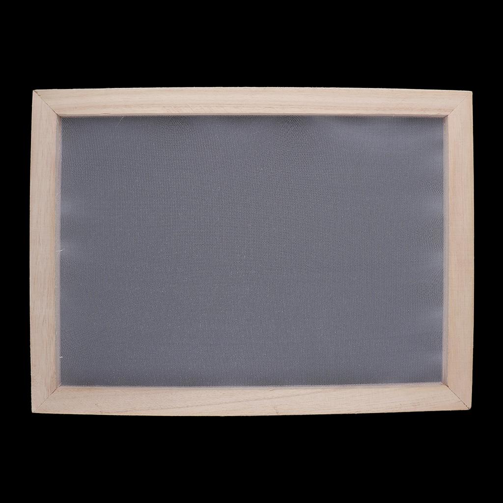 2X Vintage Gỗ Làm Giấy Khuôn Khung Màn Hình Cho Giấy Thủ Công 25X34 Cm