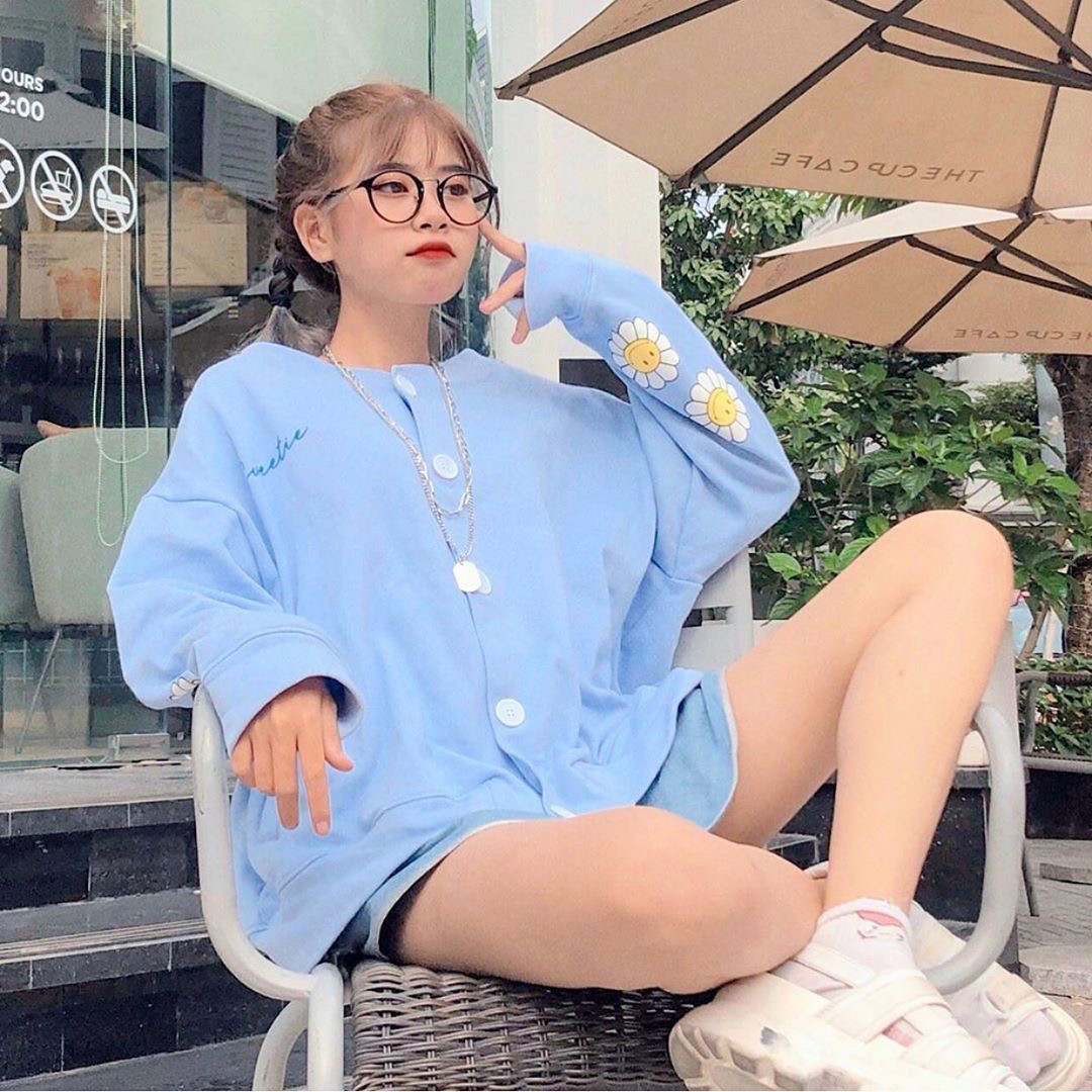 Hình ảnh ÁO KHOÁC CARDIGAN HOA CÚC NAM NỮ