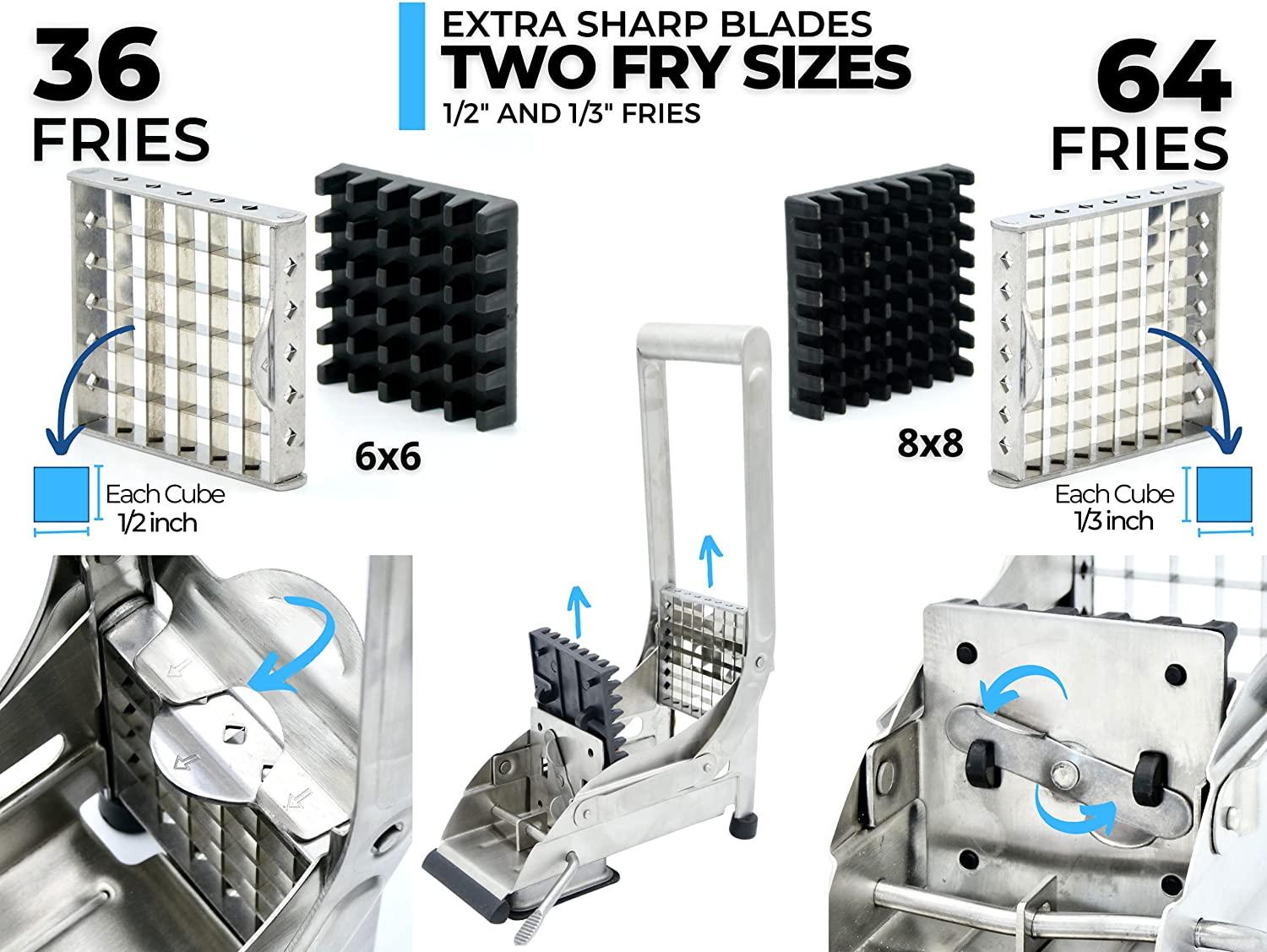 Máy cắt khoai tây bằng thép không gỉ, Cắt khoai tây chiên kiểu Pháp, Cắt khoai tây chiên