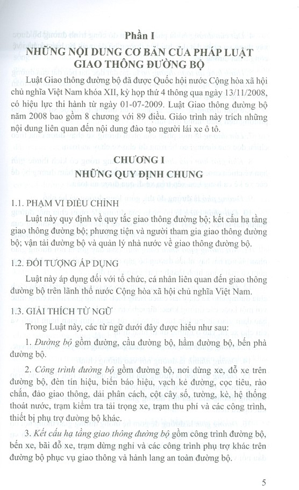 Giáo Trình Pháp Luật Giao Thông Đường Bộ - Dùng Cho Các Lớp Đào Tạo Lái Xe Ô Tô