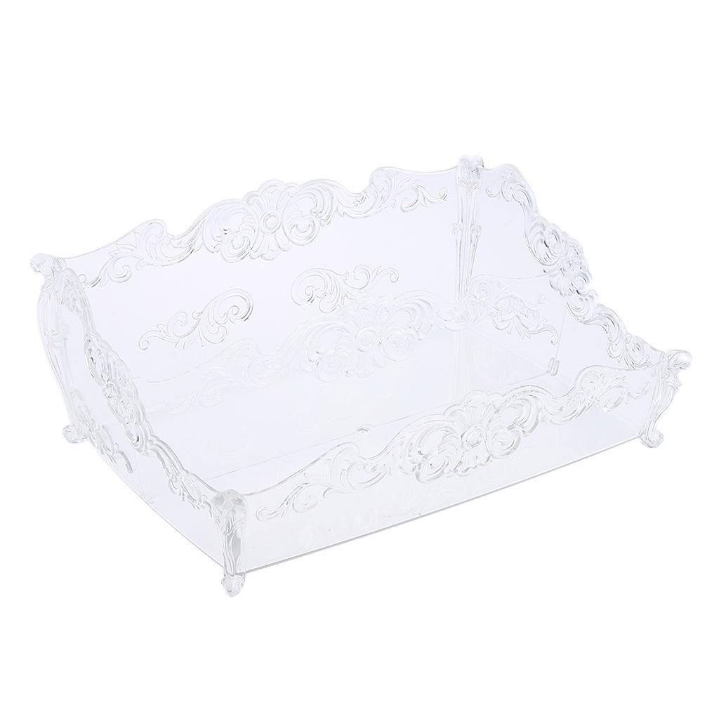 Pro Cosmetic Storage Makeup Holder Display Rack 2 Large Slots Transparent