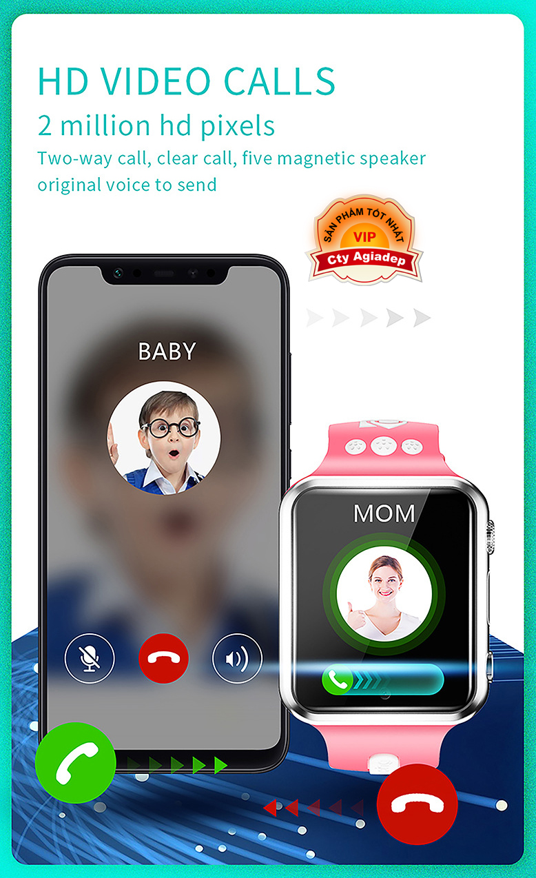 [Tổng hợp] Đồng hồ thông minh Smartwatch theo dõi trẻ em xịn có  Videocall, GPS, SOS, Camera, Nghe gọi 2 chiều