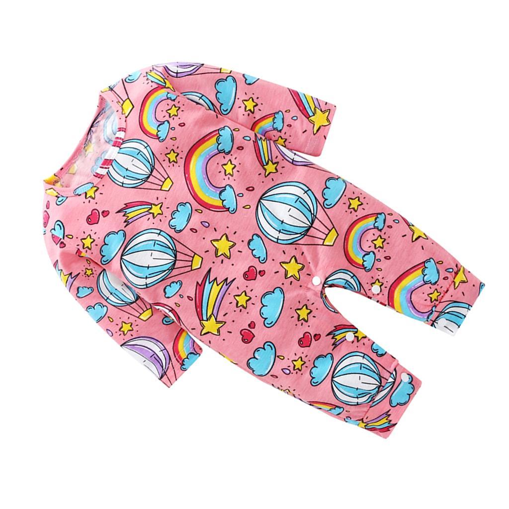 Kids Cartoon Bodysuit Baby Girls Boys Long Sleeve Romper Jumpsuit Outfits