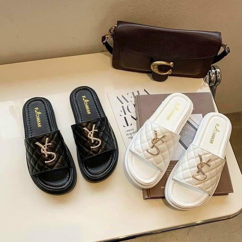 Dép quai ngang đế bánh mì cao