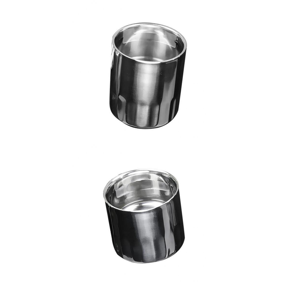 Stainless Steel Beer Cup Double Wall Milk Coffee Mug Straight 120ml+200ml