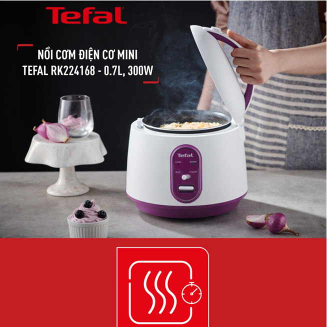 Nồi cơm điện Tefal 0.7 lít RK224168 - Hàng chính hãng