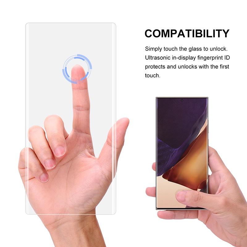 Kính Cường Lực Dành Cho Samsung S20 Plus S20 Ultra S10+ S8 + S9 + Note 8 Note 9 Note10+ Note20 Ultra S21+ S21 Ultra full keo UV