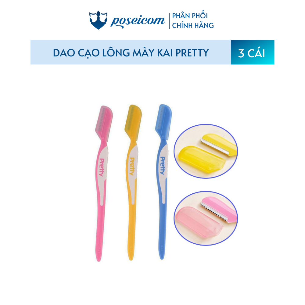 Set 4 dao cạo lông mày pretty Kai- thiết kế tiện dụng