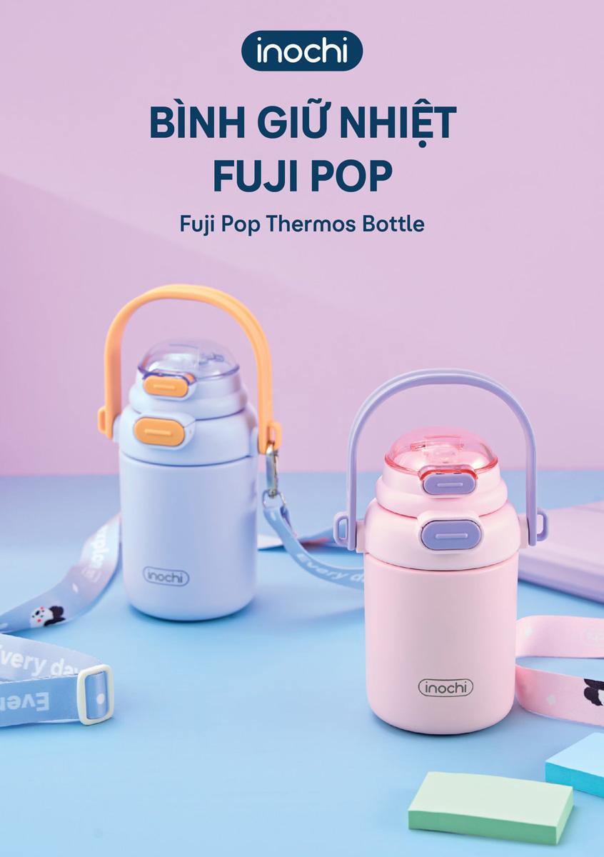 Bình Giữ Nhiệt Fuji Pop 450 ml - Inochi HNK.BFPO.0540 - Màu Hồng, Xanh