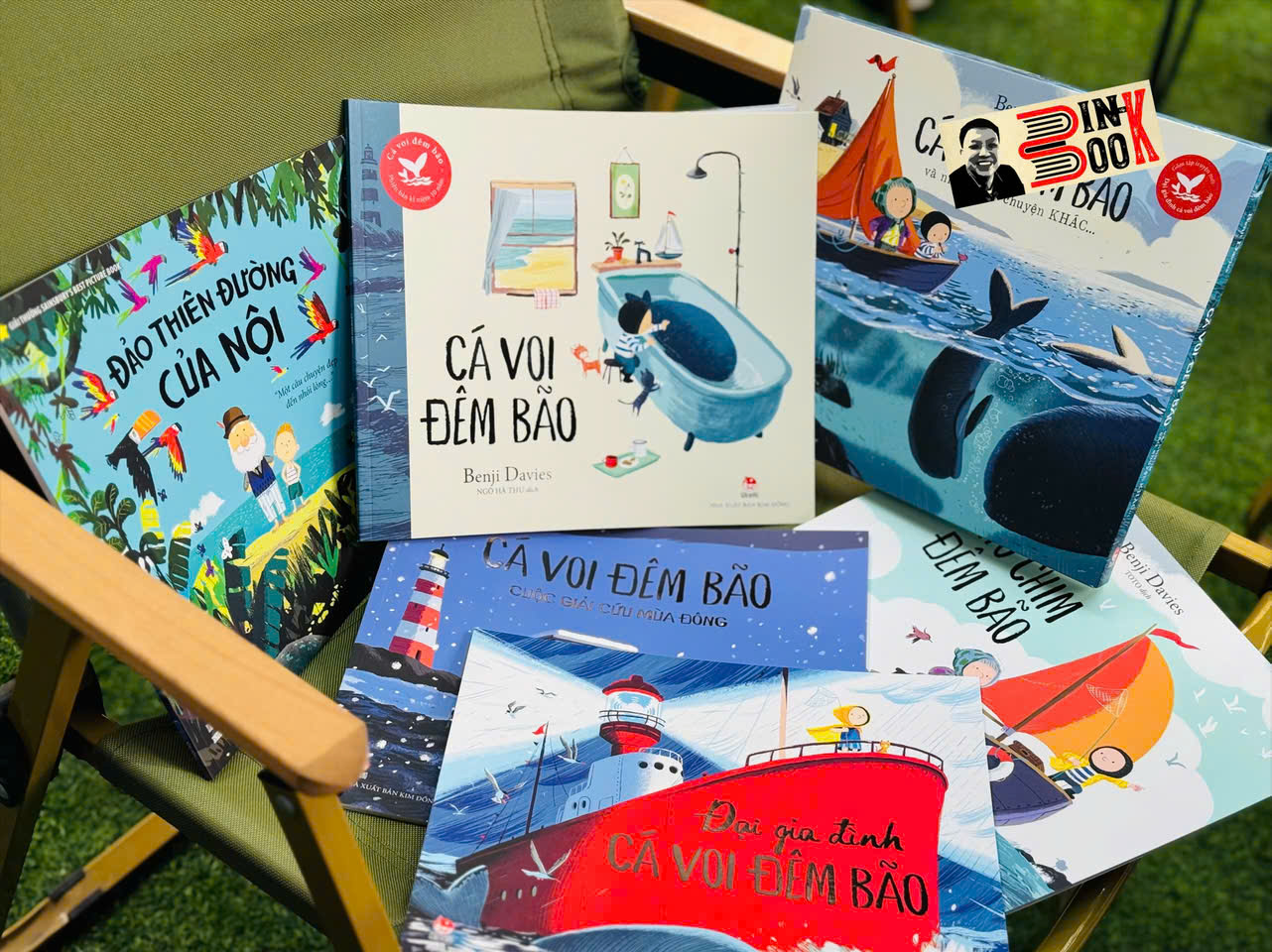 ẤN BẢN KỶ NIỆM 10 NĂM 2025 GỒM 5 TẬP – CÁ VOI ĐÊM BÃO VÀ NHỮNG CÂU CHUYỆN KHÁC – Benji Davies – NXB Kim Đồng