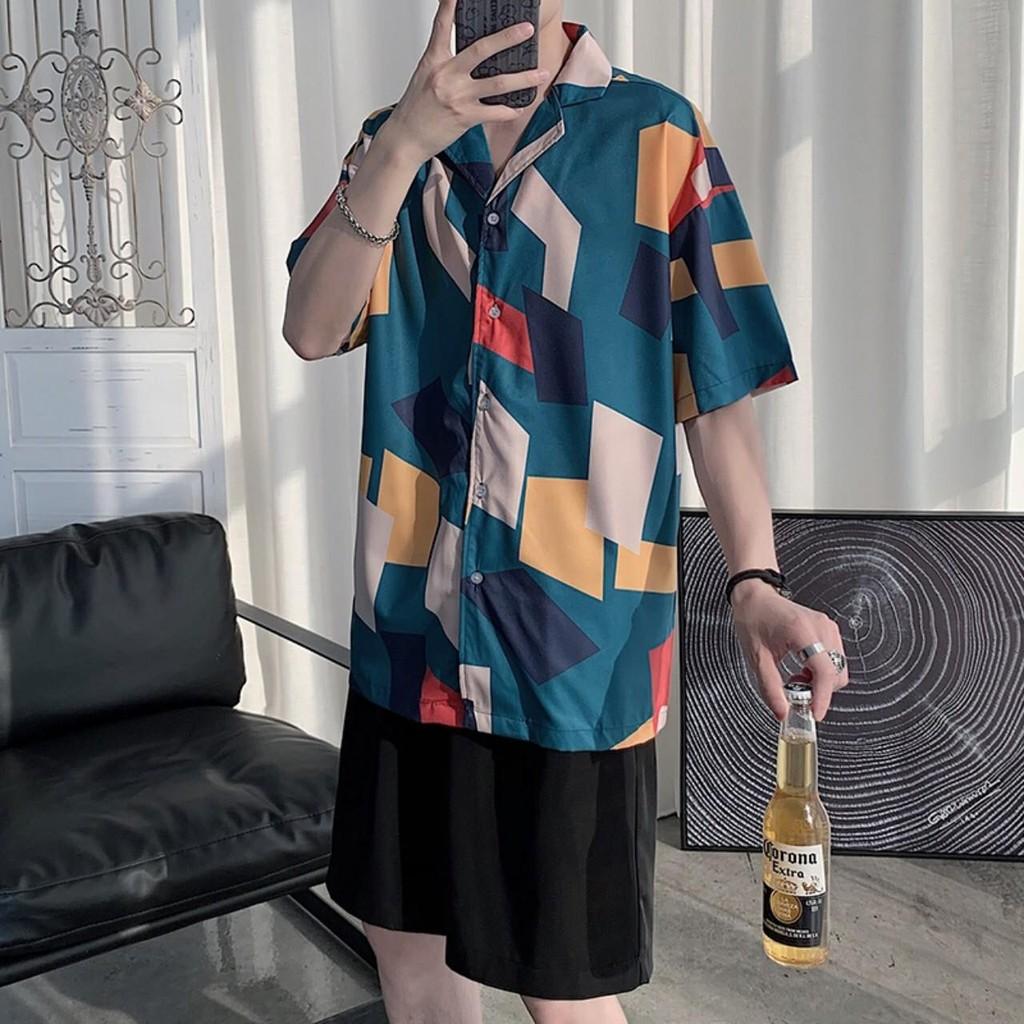 Áo sơ mi nam nữ in hình Ô MÀU cực hot