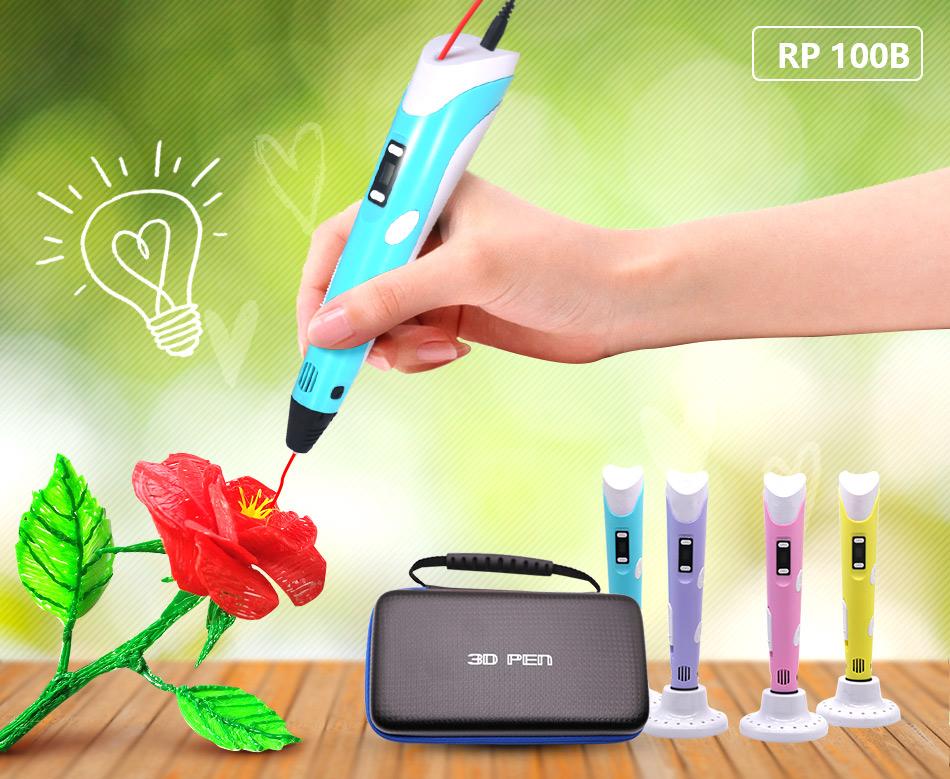 Chất Lượng Cao 3D Bút 3D Bút In 100M Dây Tóc PLA 1.75Mm Tự Làm Bút Kèm Ốp Lưng đồ Chơi Giáo Dục Trẻ Em Quà Tặng Cho Trẻ Em