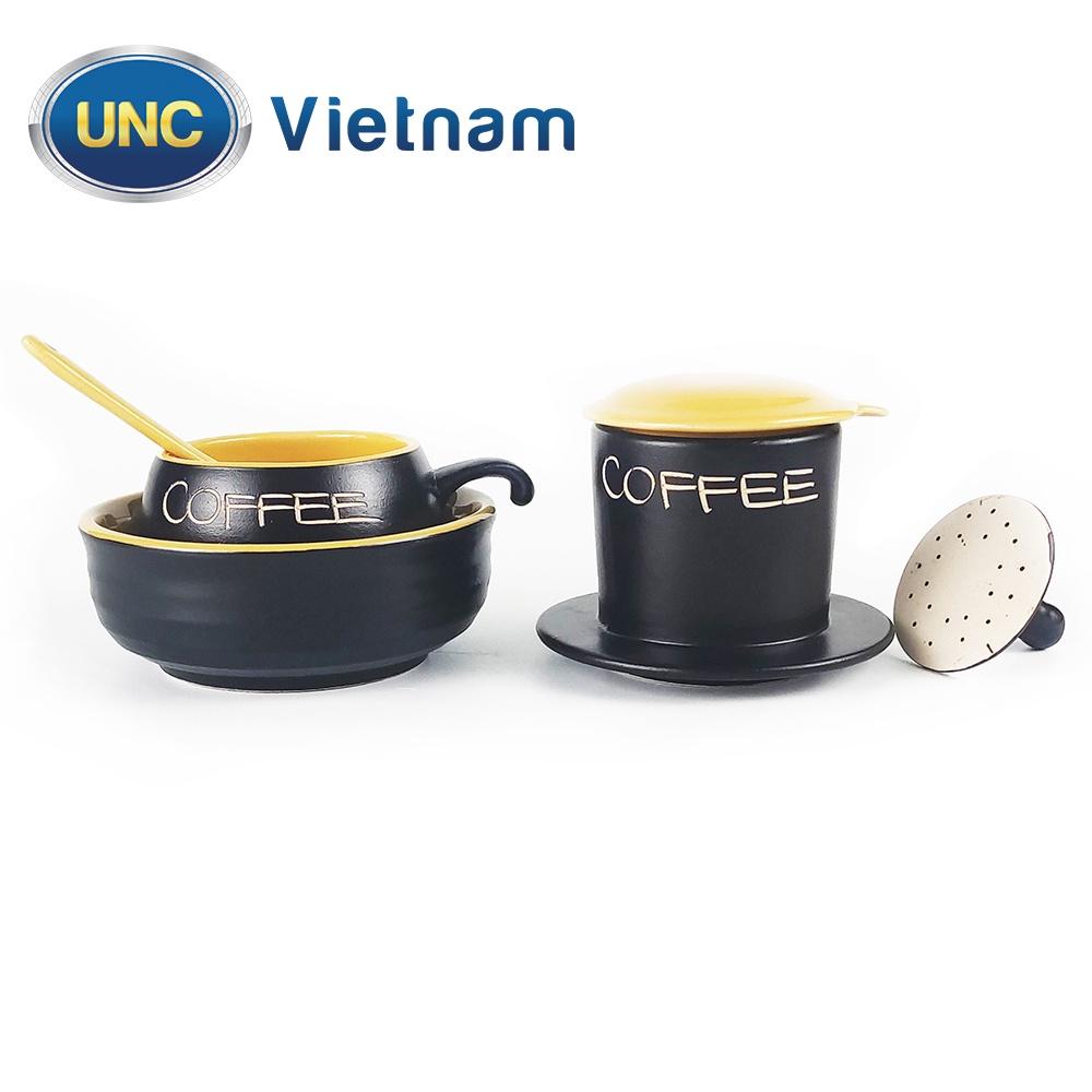 Bộ Phin Cà Phê Sứ UNC Việt Nam - Sử dụng bát giữ nhiệt, nhiều màu sắc, đủ món, pha cafe sẽ ngon hơn.
