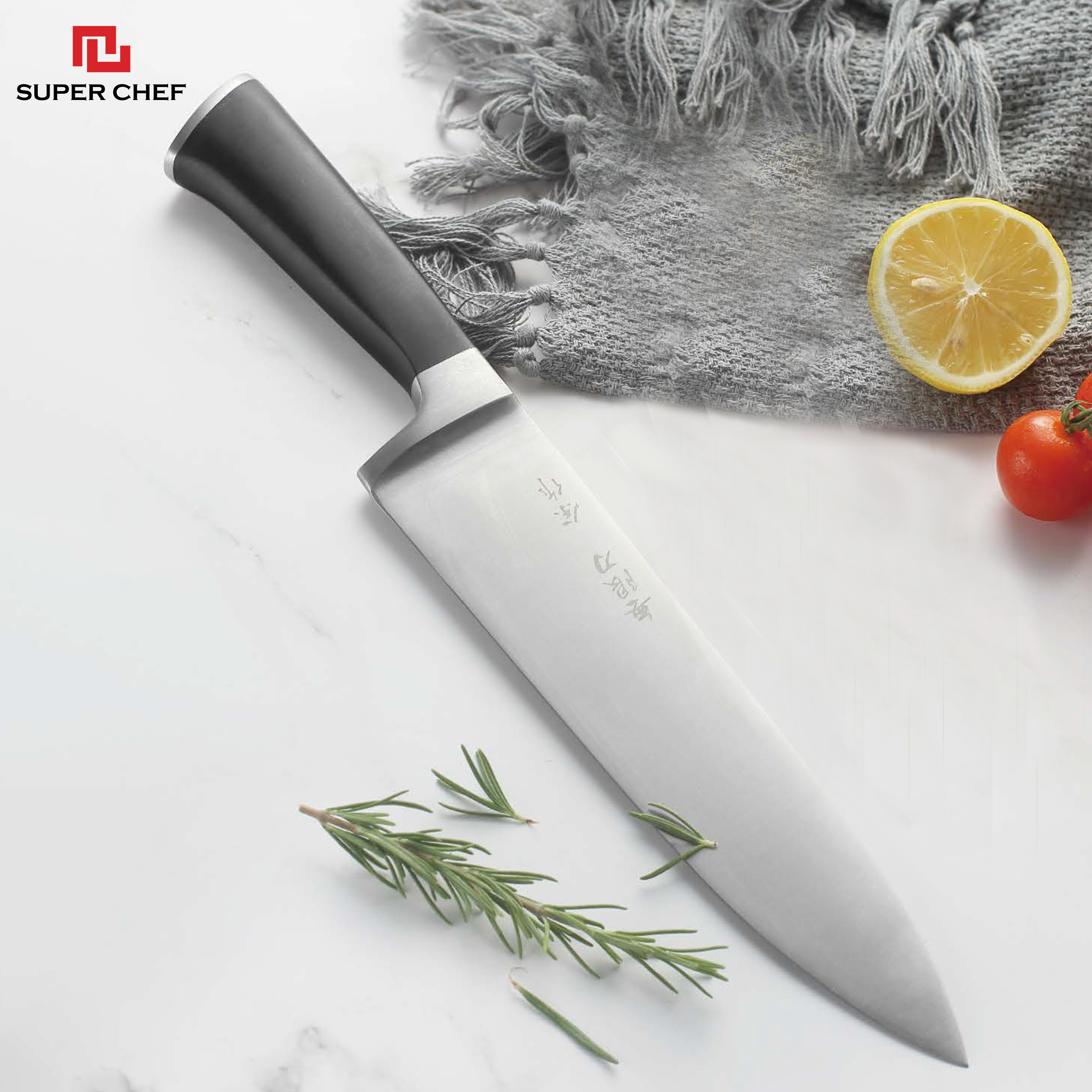 Dao Bếp Trưởng Dài Chính Hãng Super Chef Đa Năng, Chuẩn Công Nghệ Nhật Siêu Sắc Bén, Lâu Cùn, Bền Bỉ và Lưỡi Thép Không Gỉ, An Toàn Vệ Sinh Đảm Bảo Sức Khoẻ, Siêu Tiện Lợi ( Lưỡi dài 20.3cm)